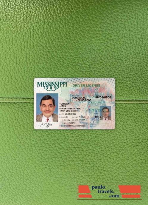 USA Mississippi DL photolook FRONT PSD template